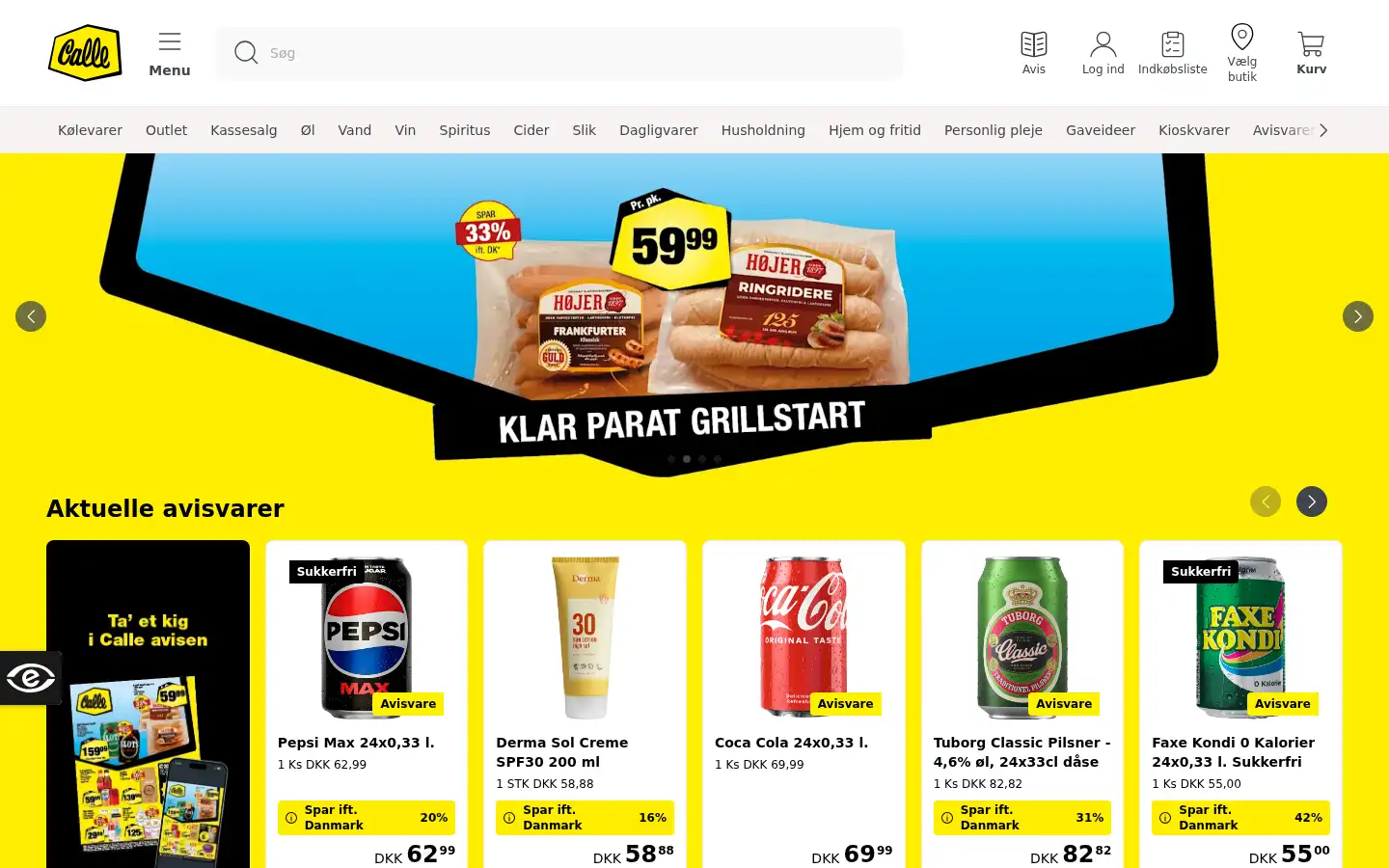 Screenshot of calle.dk