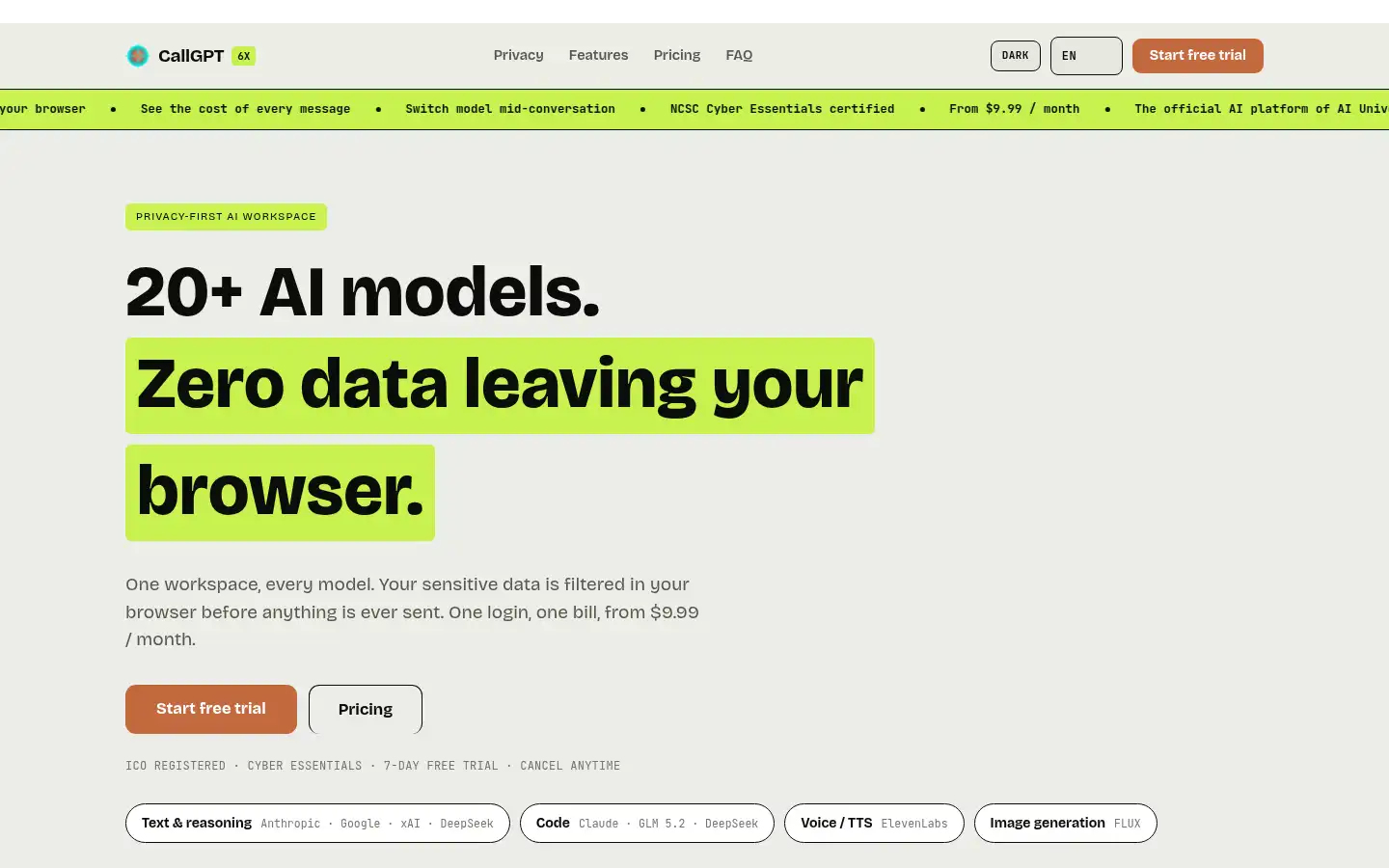 Screenshot of callgpt.co.uk