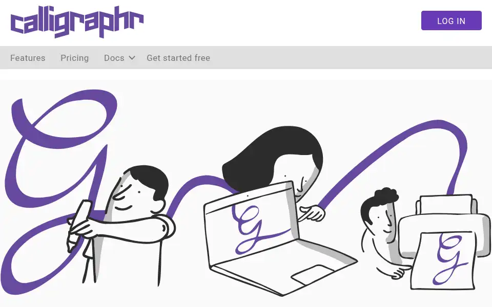 Screenshot of calligraphr.com