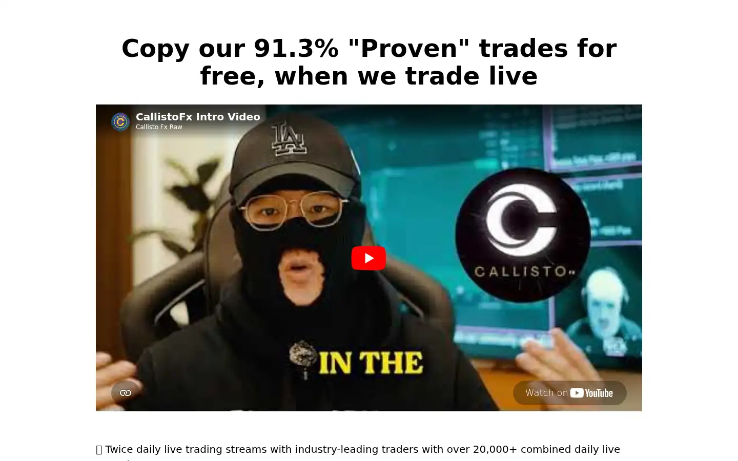 Screenshot of callistofx.com