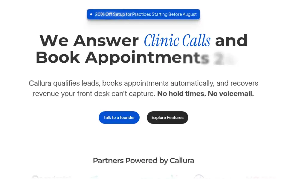 Screenshot of calluravoice.ai