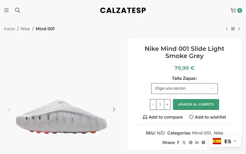 Screenshot of calzatesp.com