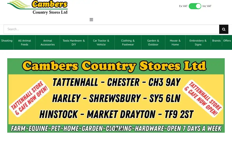 Screenshot of cambers.com