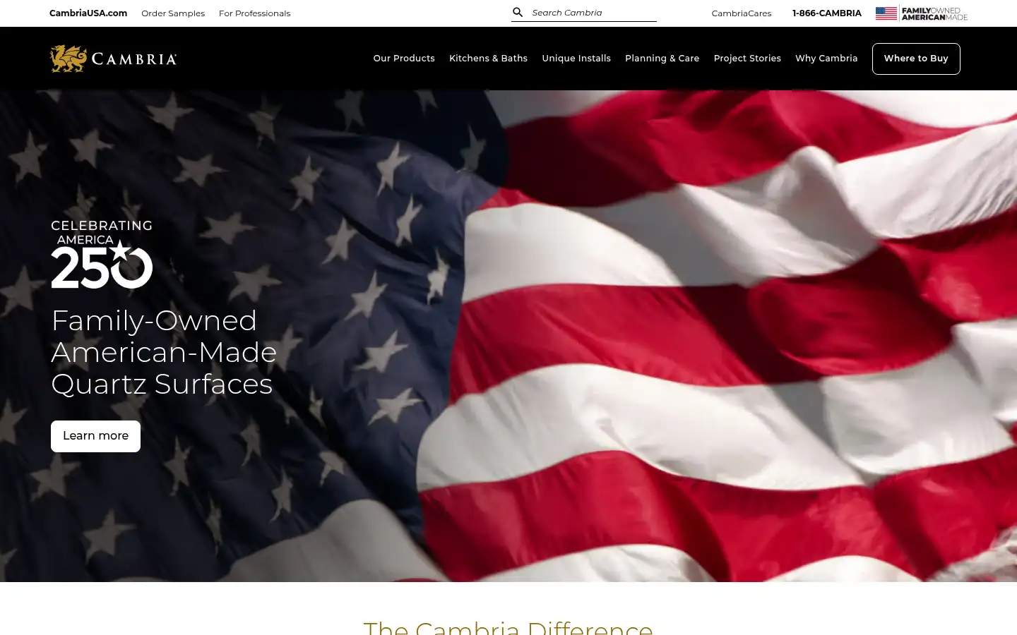 Screenshot of cambriausa.com