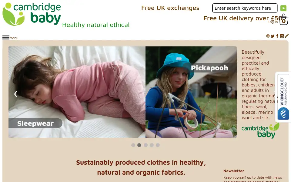 Screenshot of cambridgebaby.co.uk