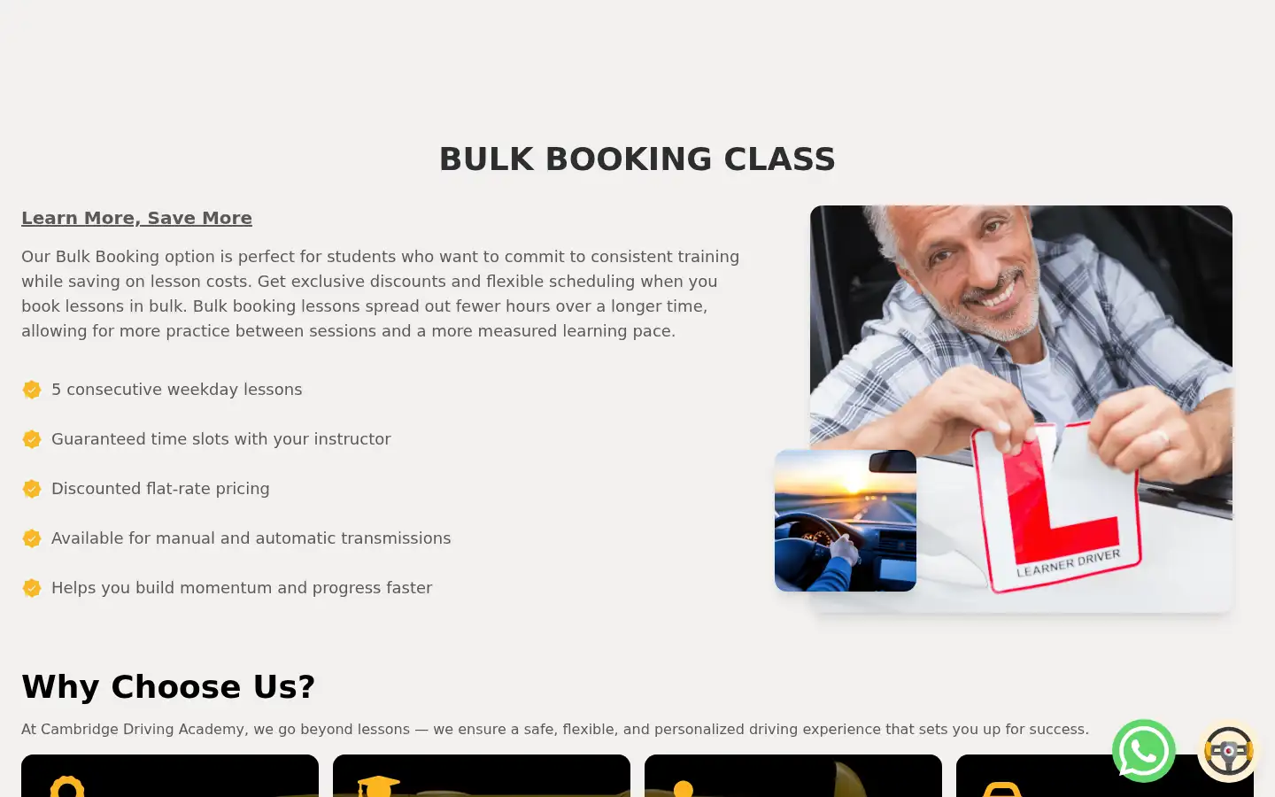 Screenshot of cambridgedriving.academy