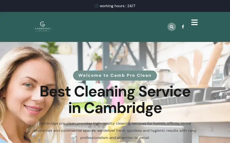 Screenshot of cambridgeproclean.co.uk