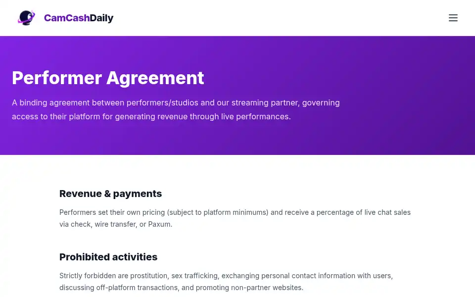 Screenshot of camcashdaily.com