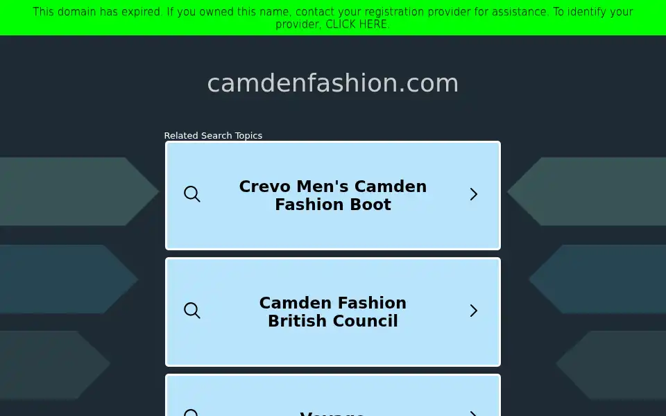 Screenshot of camdenfashion.com