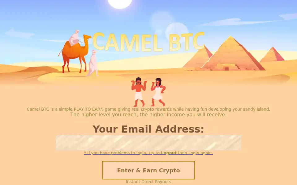 Screenshot of camelbtc.com