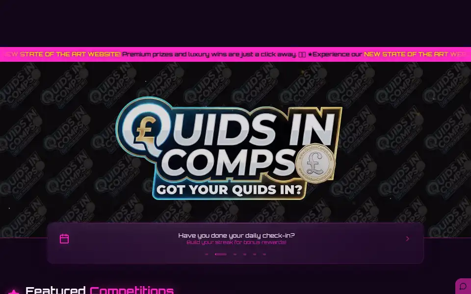 Screenshot of camelchopscomps.co.uk