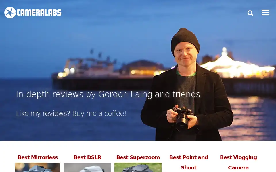Screenshot of cameralabs.com