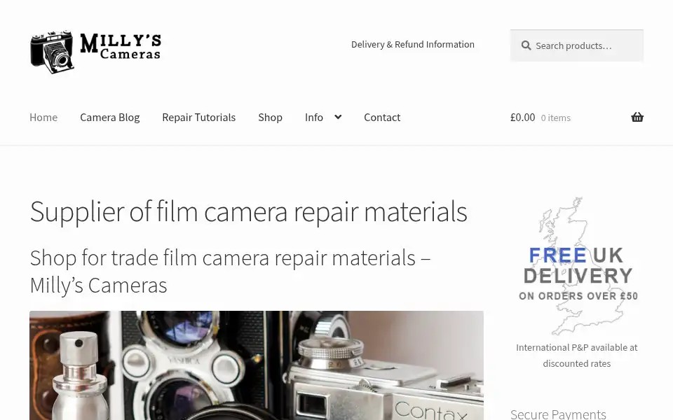 Screenshot of cameramill.co.uk