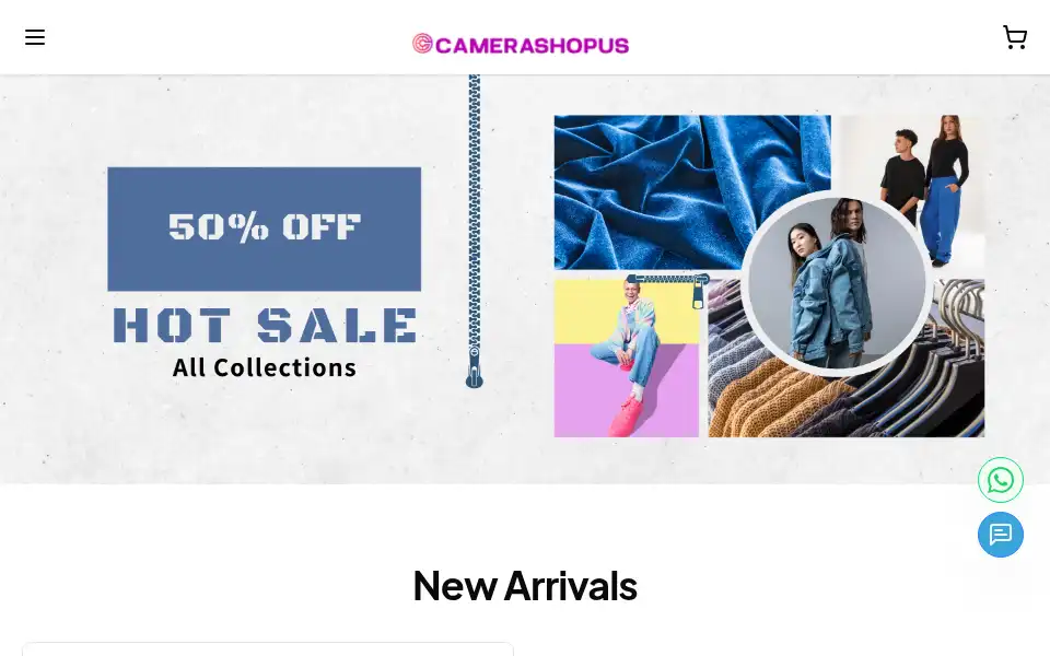 Screenshot of camerashopus.com