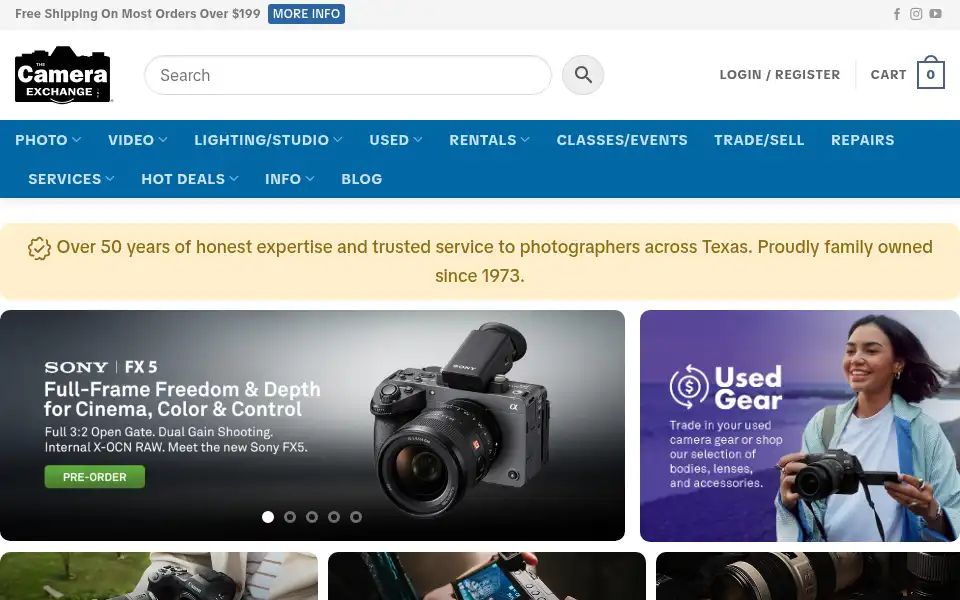 Screenshot of camerax.com