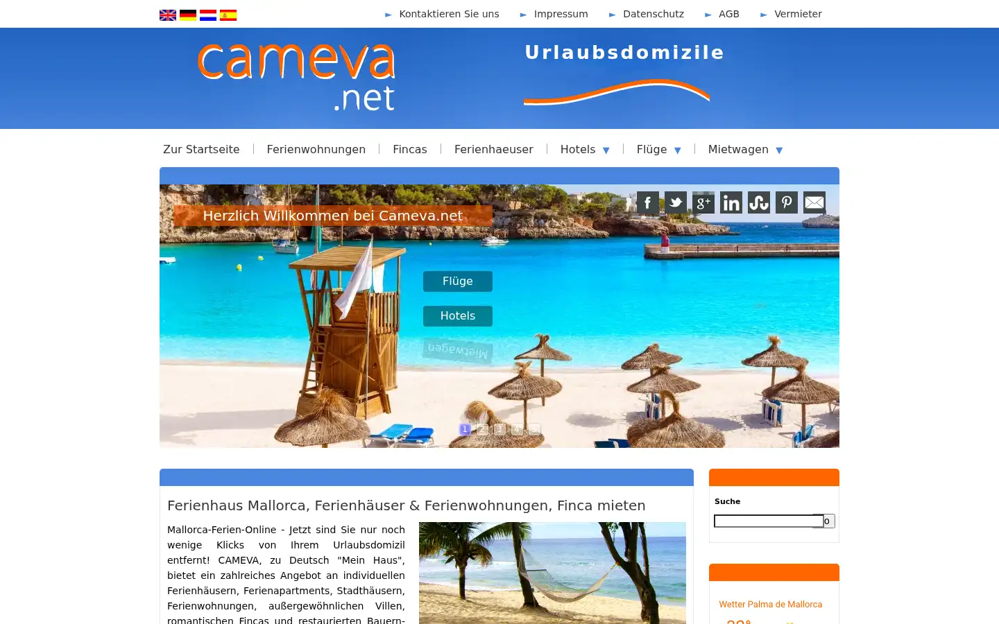 Screenshot of cameva.net
