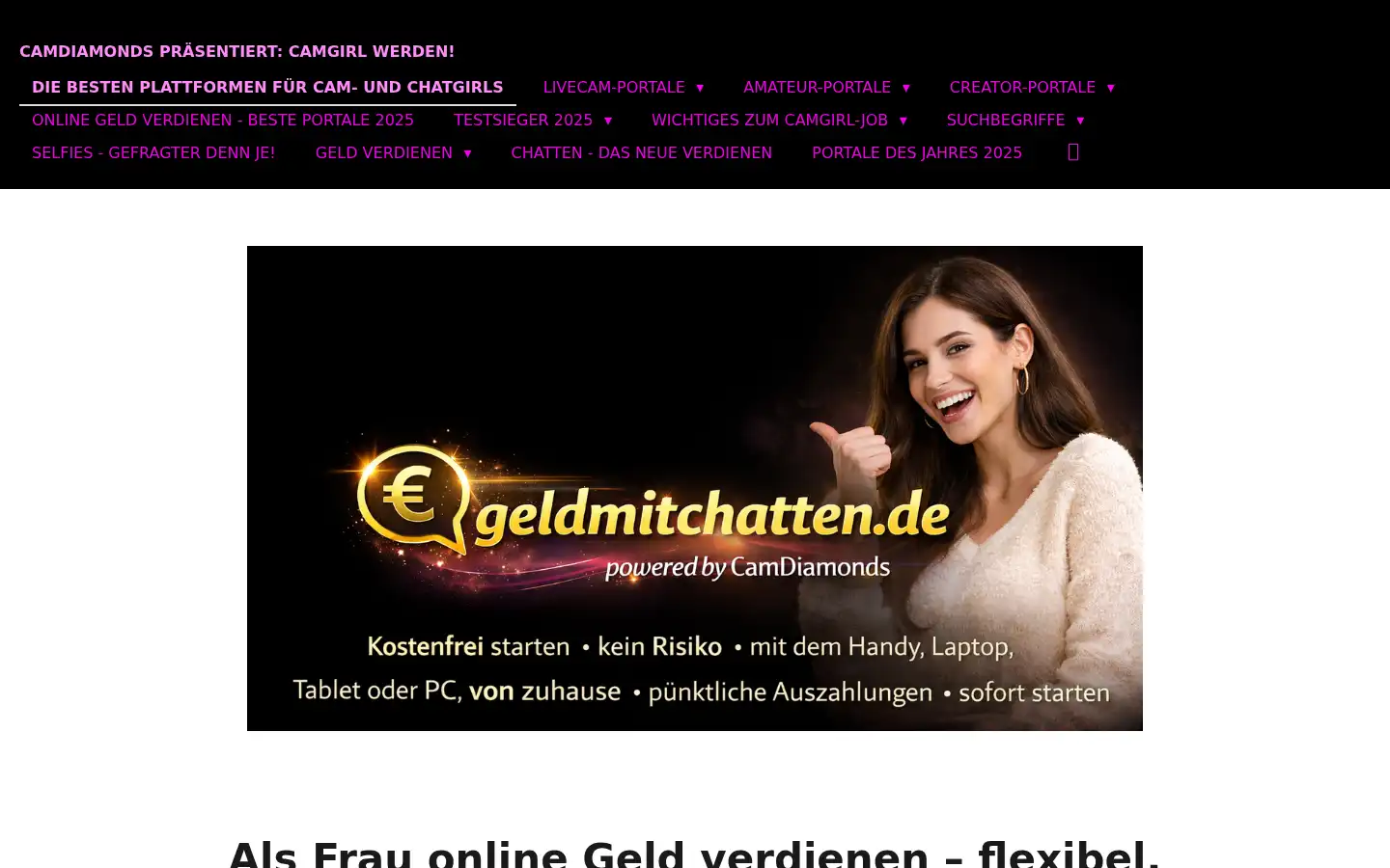 Screenshot of camgirlwerden.at