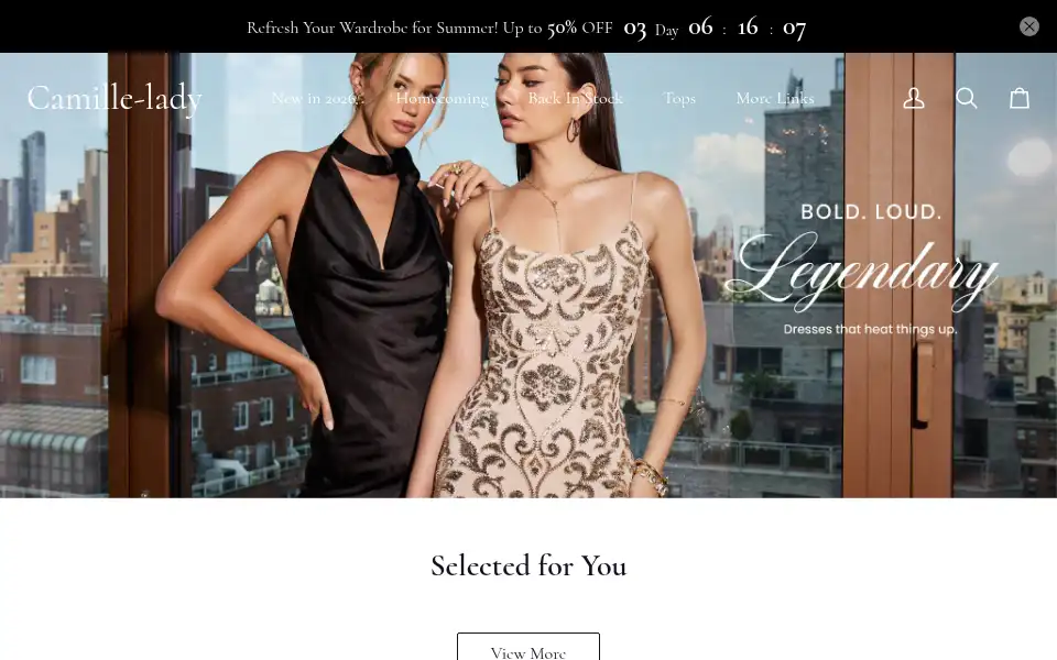 Screenshot of camille-lady.com