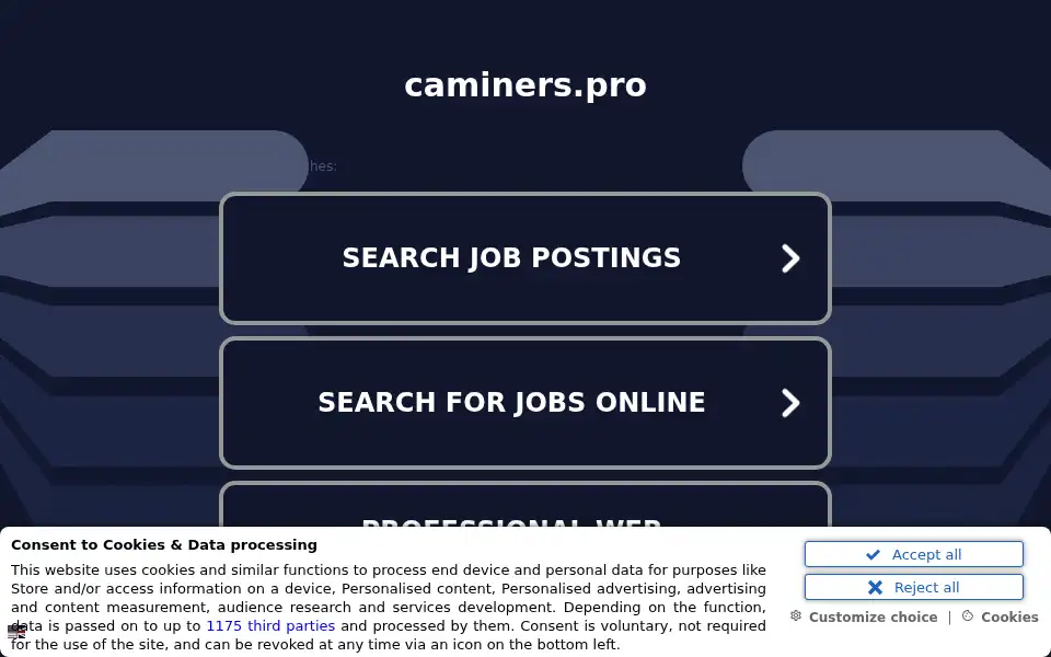 Screenshot of caminers.pro