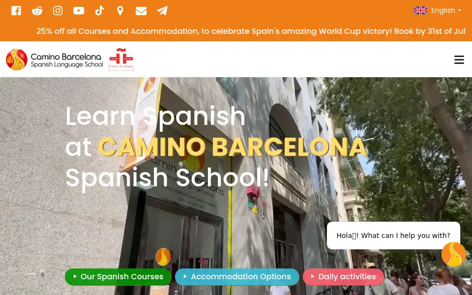 Screenshot of caminobarcelona.com