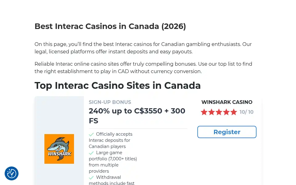 Screenshot of cammp.ca