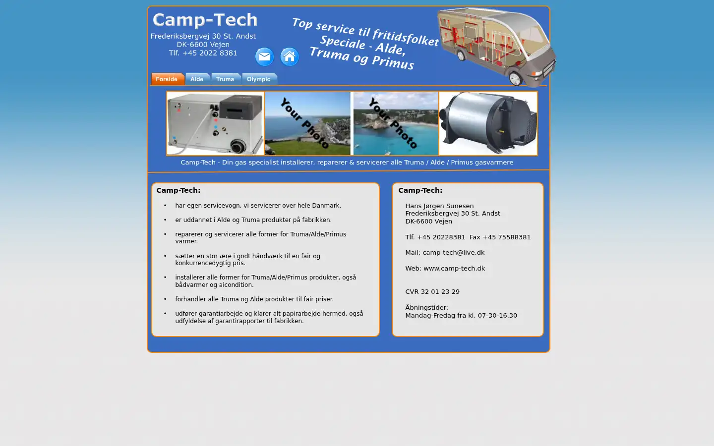 Screenshot of camp-tech.dk