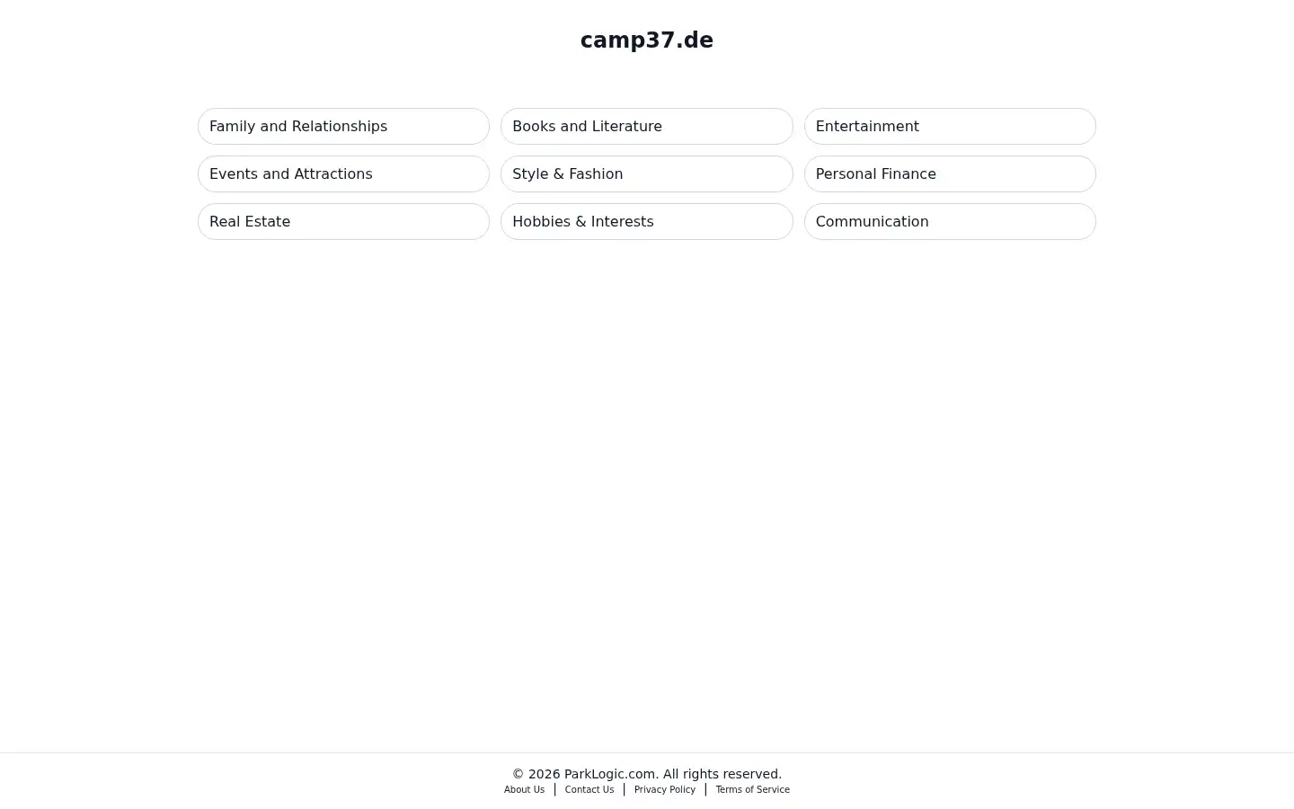 Screenshot of camp37.de