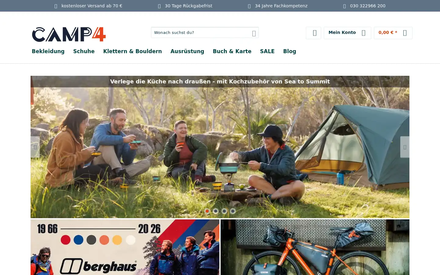 Screenshot of camp4.de