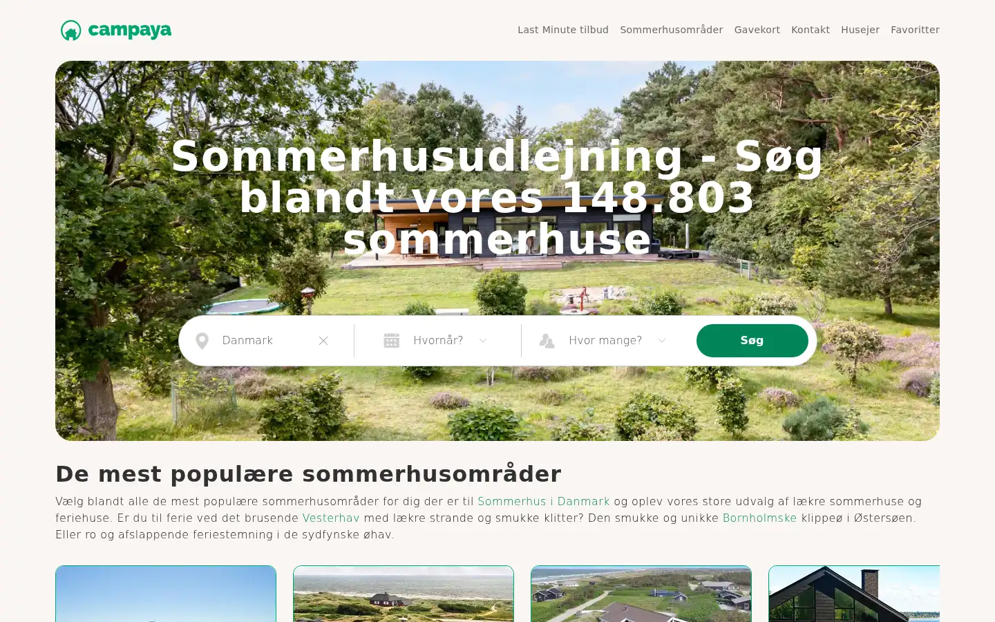Screenshot of campaya.dk