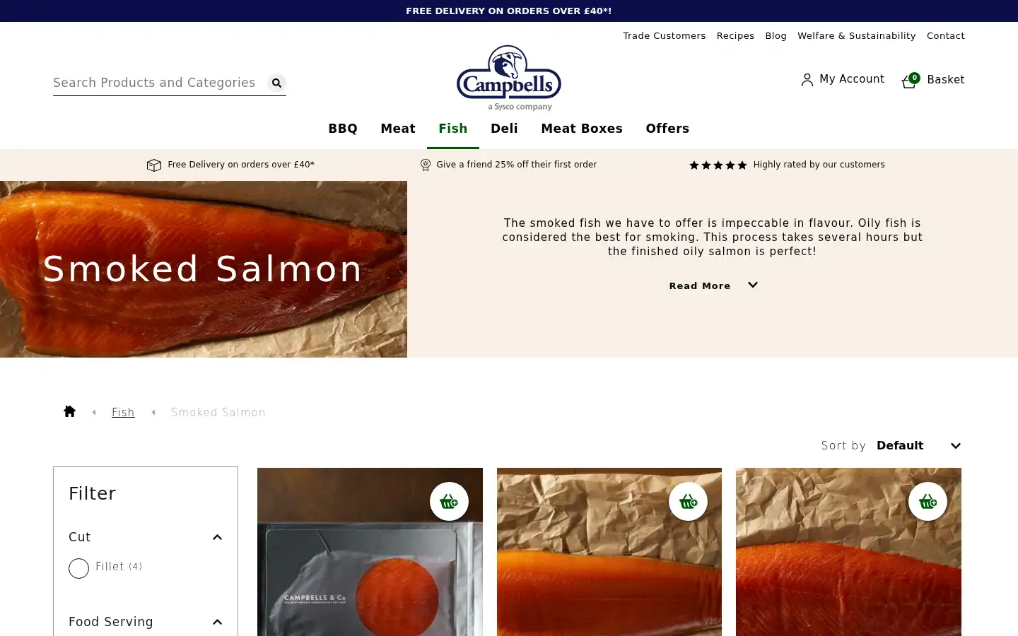 Screenshot of campbellsmeat.com