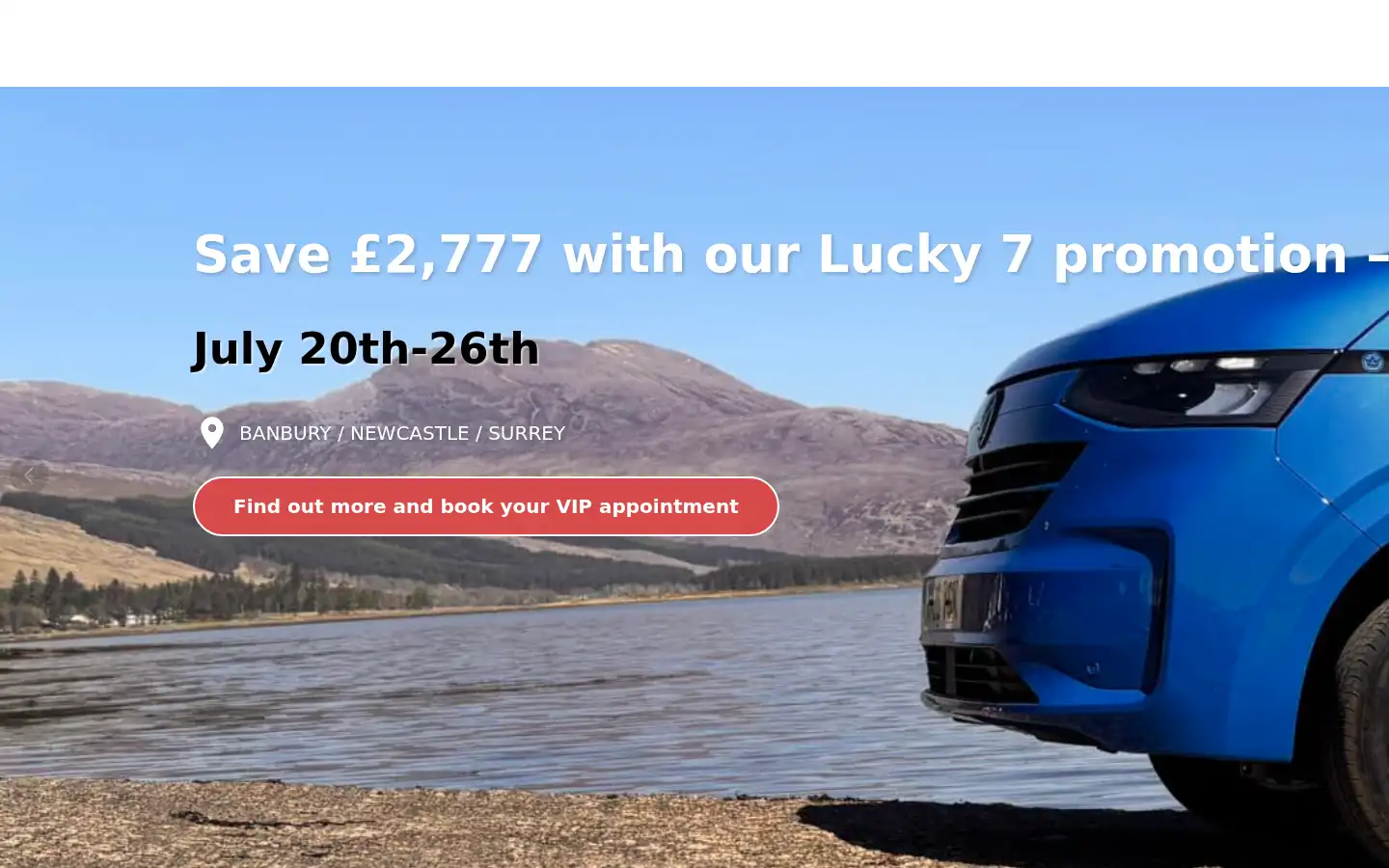 Screenshot of camperking.co.uk