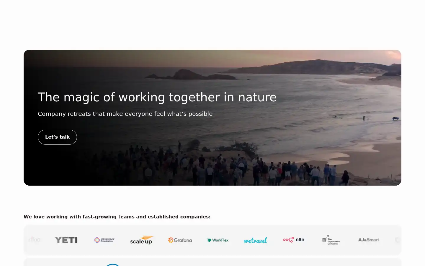 Screenshot of campfire-company.com
