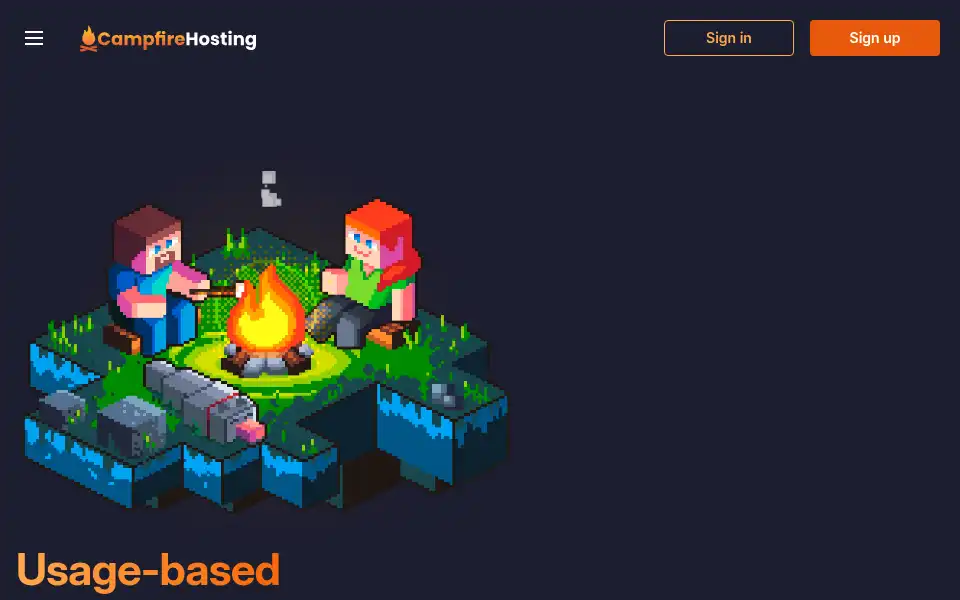 Screenshot of campfirehosting.com