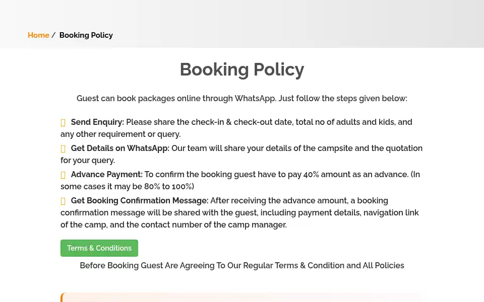 Screenshot of campgangavatika.com