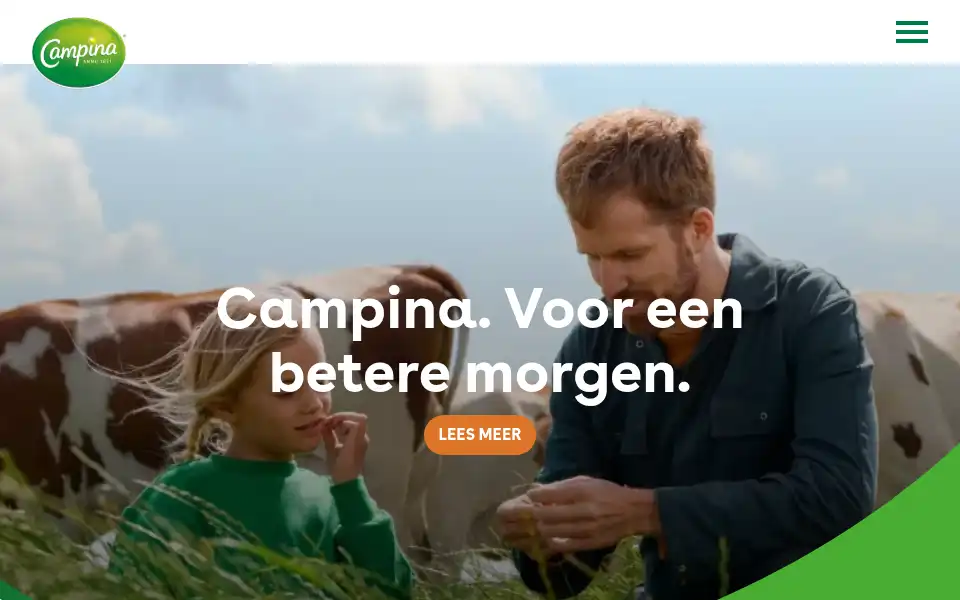 Screenshot of campina.nl