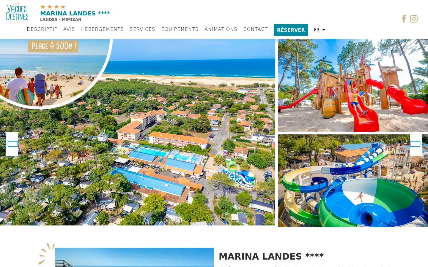 Screenshot of camping-club-marina.com