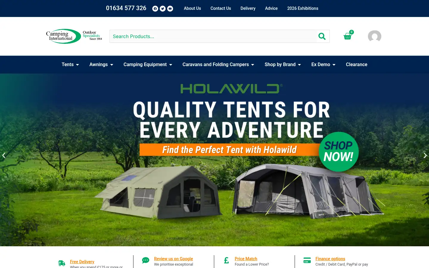 Screenshot of camping-intl.com
