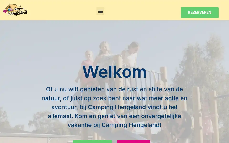 Screenshot of campinghengeland.nl