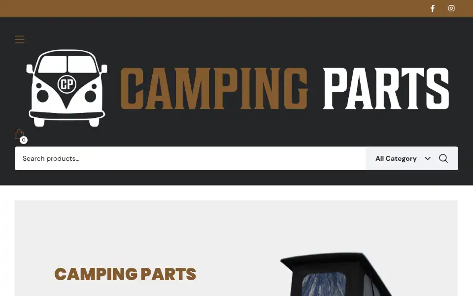 Screenshot of campingparts.ie