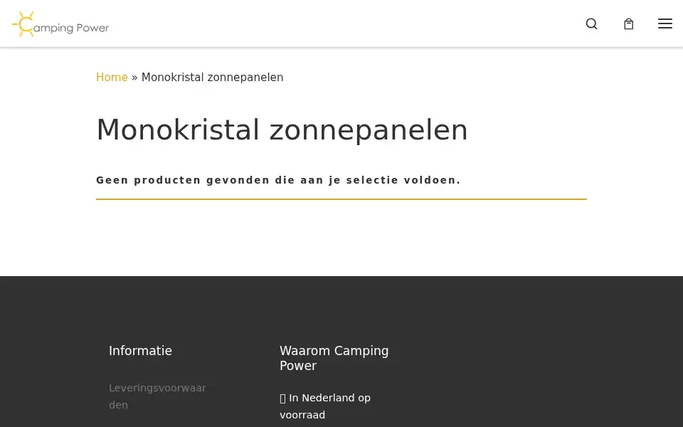 Screenshot of campingpower.nl