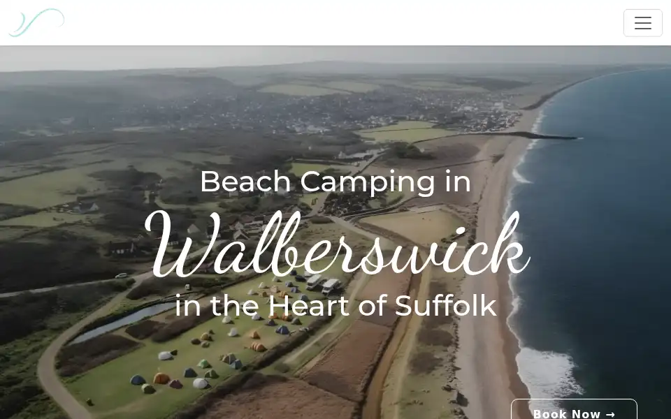Screenshot of campingwalberswick.co.uk
