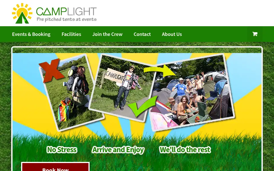 Screenshot of camplight.co.uk