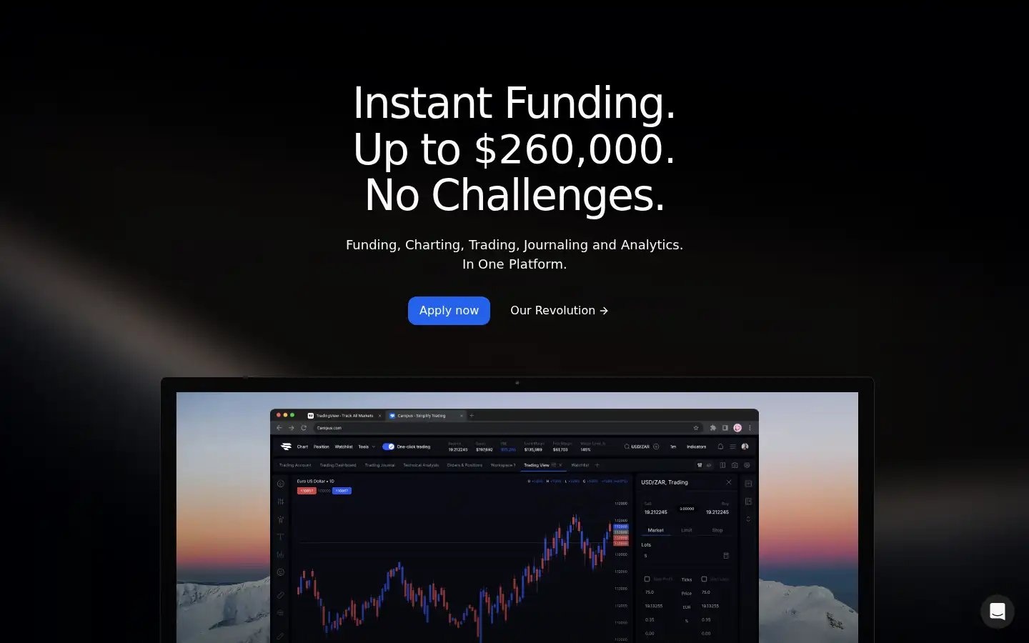 Screenshot of campus.fund