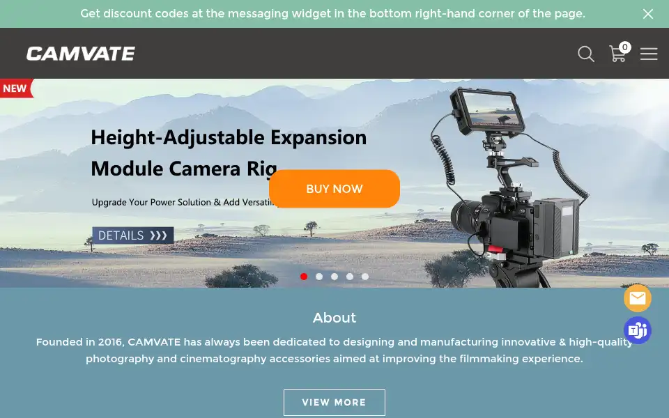 Screenshot of camvate.com