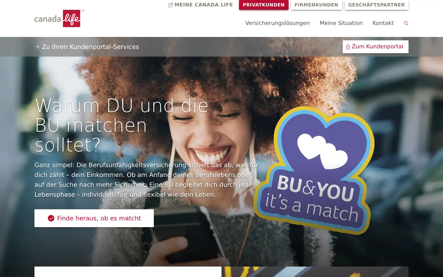 Screenshot of canadalife.de