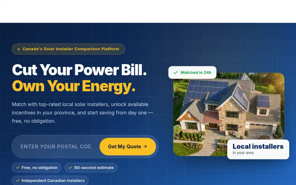 Screenshot of canadasolarpro.ca