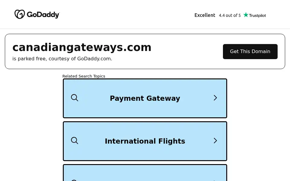 Screenshot of canadiangateways.com