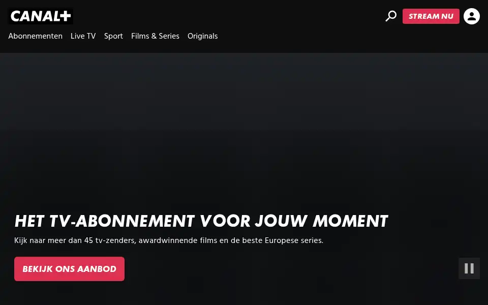 Screenshot of canalplus.nl