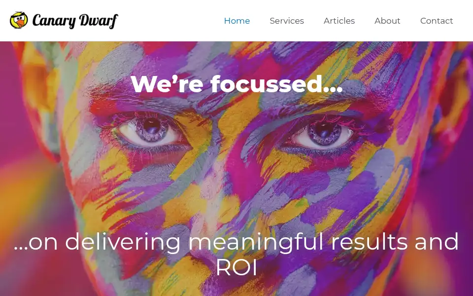 Screenshot of canarydwarf.co.uk