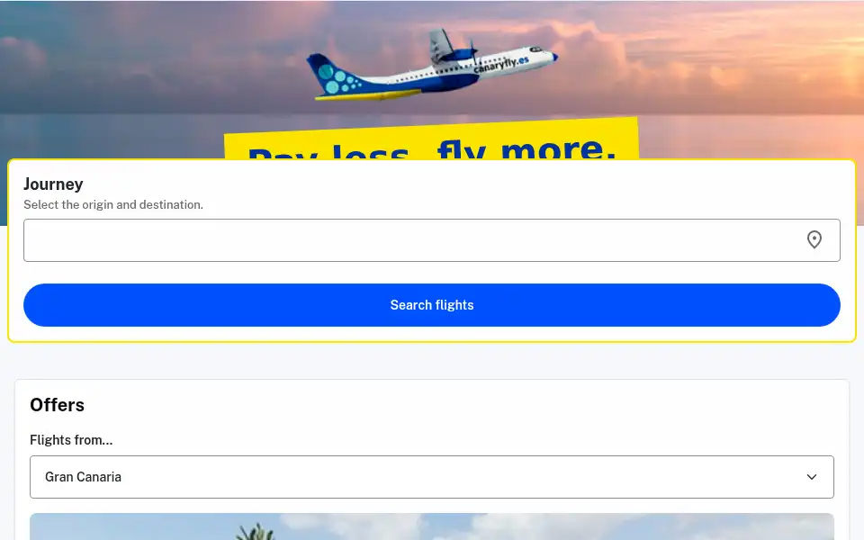 Screenshot of canaryfly.es